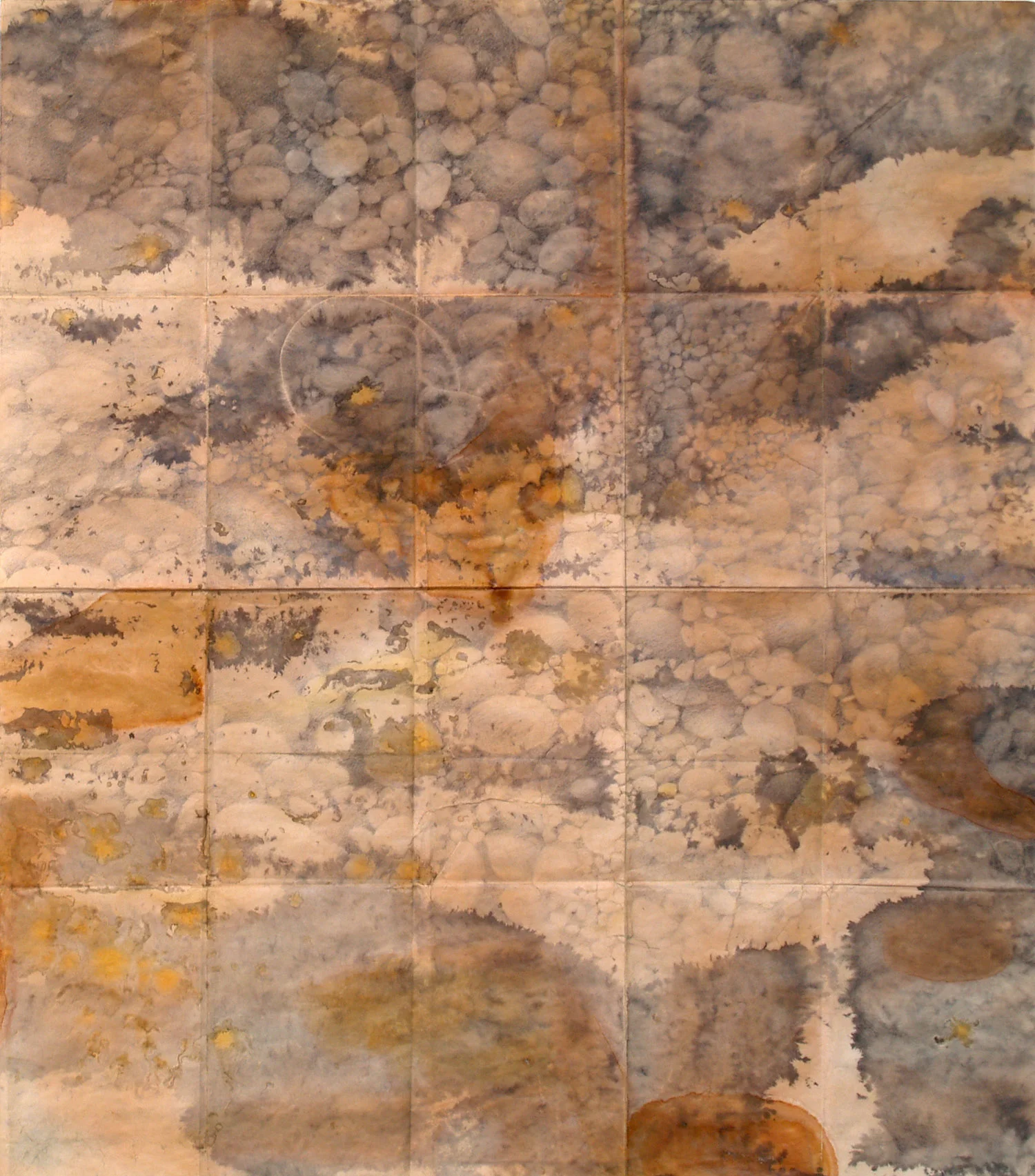 Trail Map II, ink, shellac and pencil, 64 x 55 cm, 2012