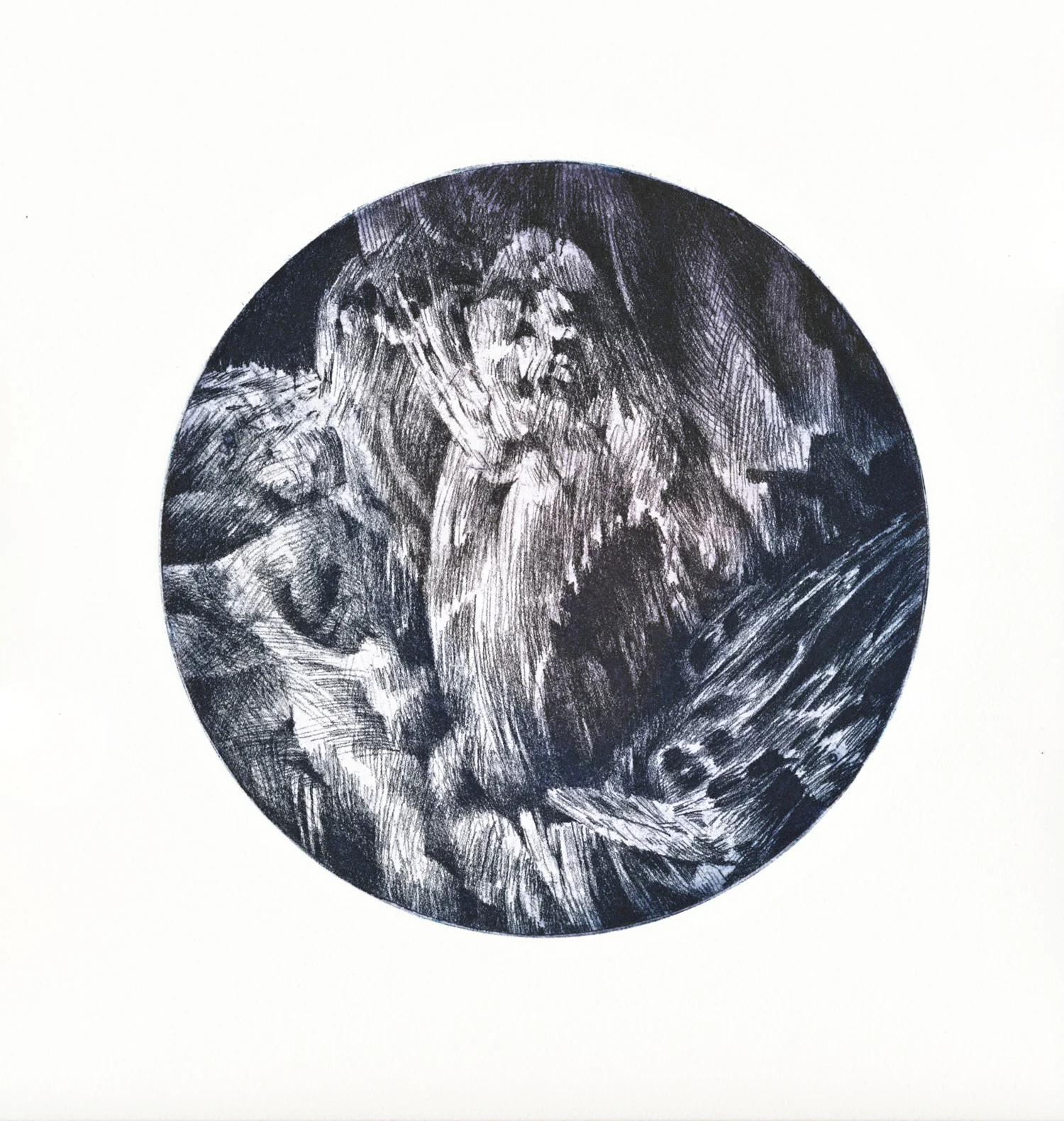 Microcosmos, etching, 20 cm diameter (image), 38 x 28 cm (paper), A.P., 2010