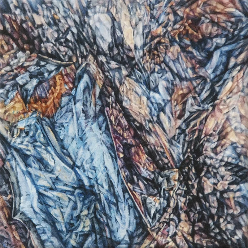 Whitsundays Jewel 1, 2015, watercolour on paper, 15cm x 15cm x 3.8cm