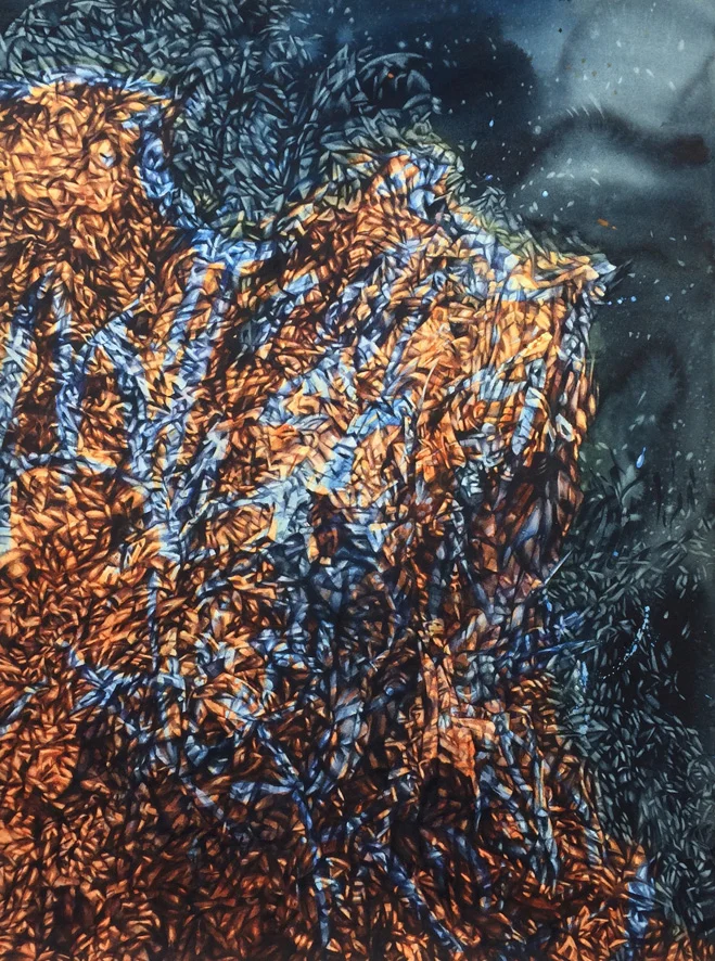 Undercurrents, 2016, watercolour on paper, 76cm x 56cm