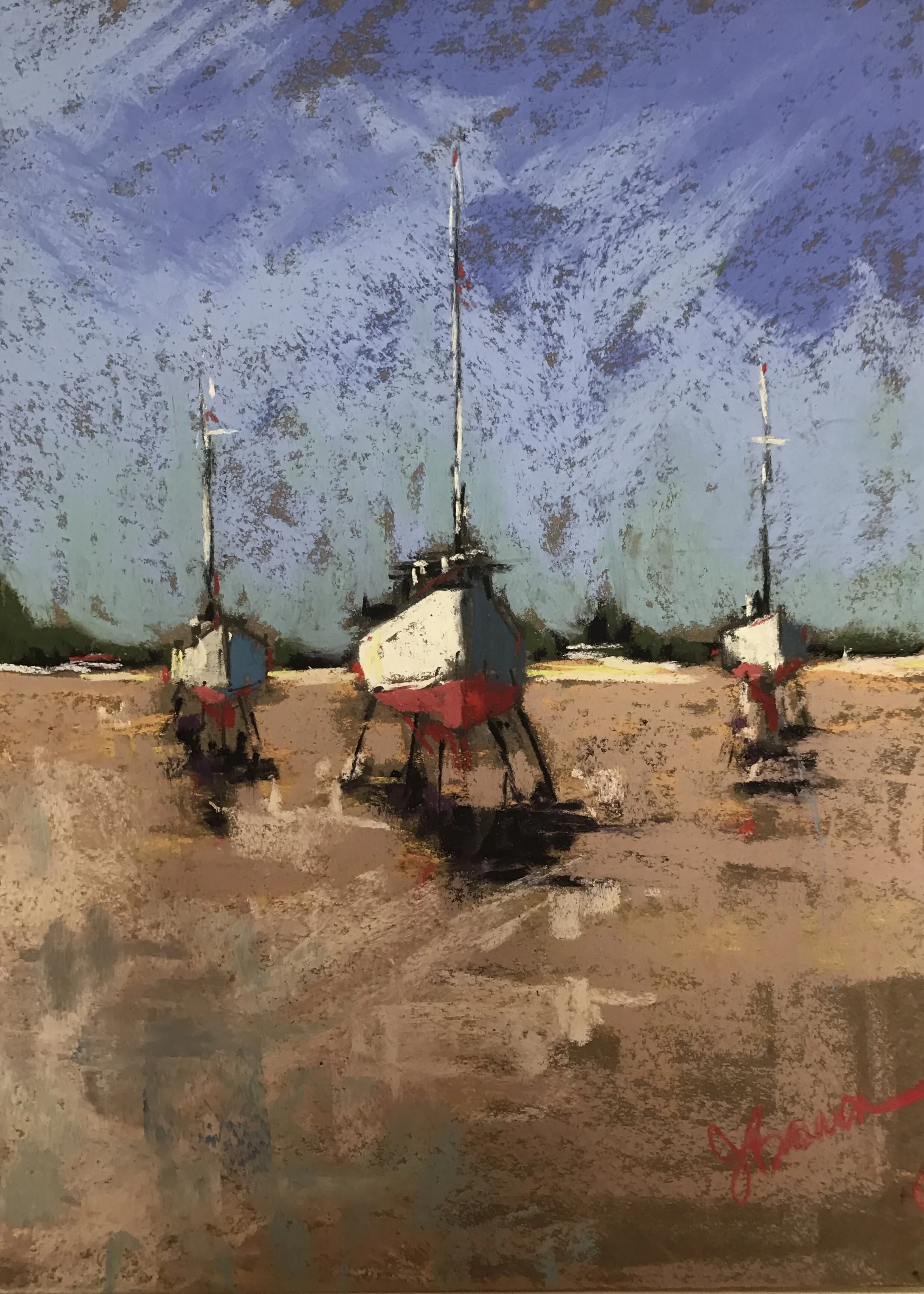 "Three Sailboats"