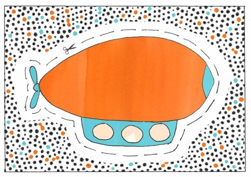 Means of Transport Cut-Out Postcards series. 