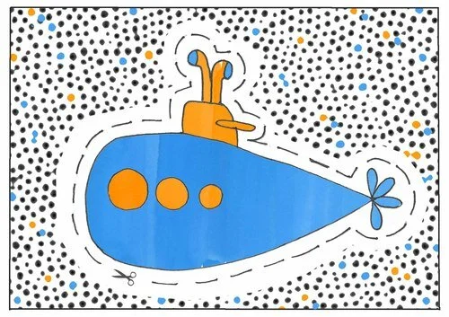 Means of Transport Cut-Out Postcards series. 