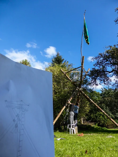 Turmbau für das Pfadifest