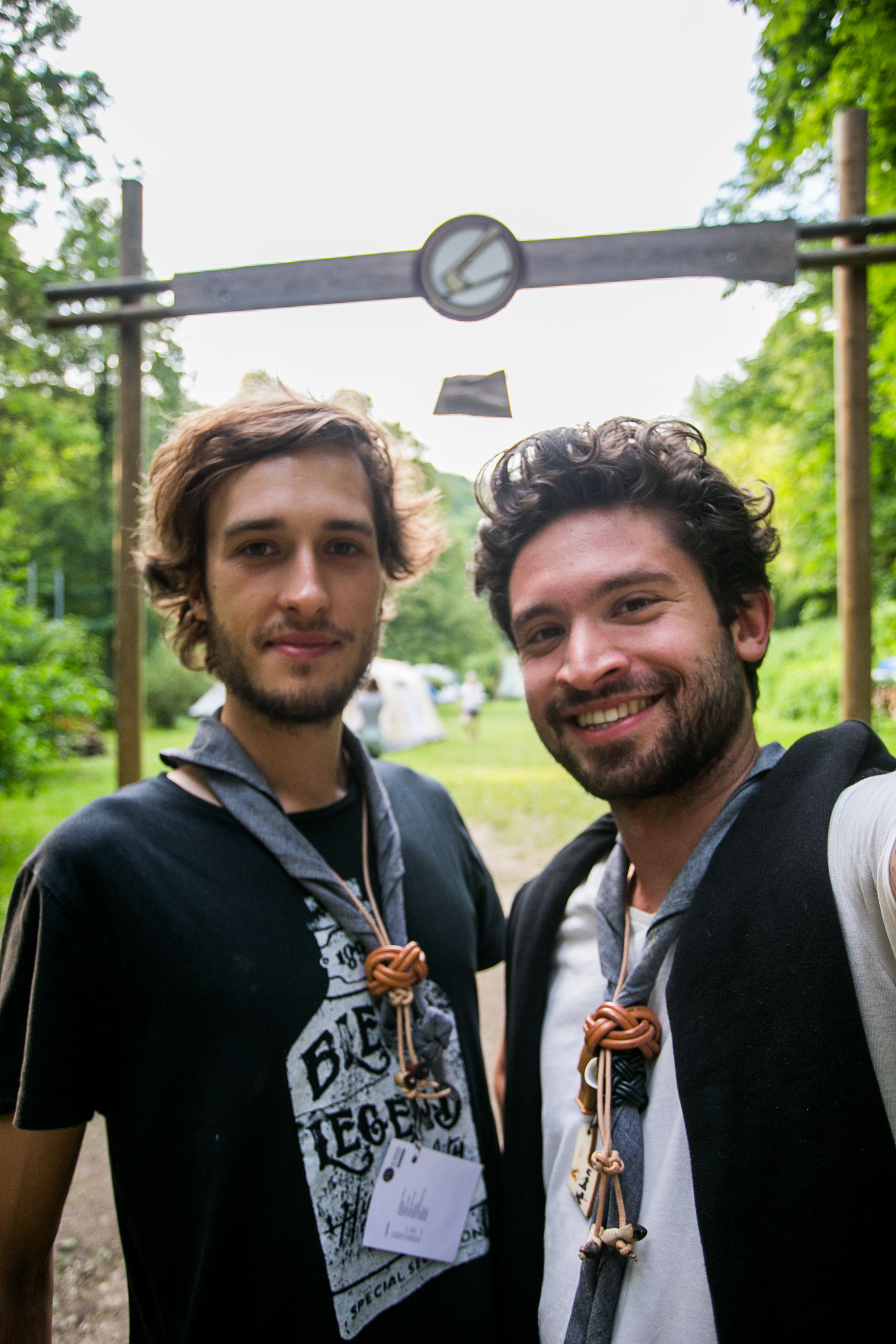 Jakob und Fabian am Woodbagekurs 2016
