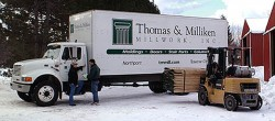 Available on our two 26’ curtain side box delivery trucks or pick-up trucks, direct to the job or our TC showroom for customer pick-up.