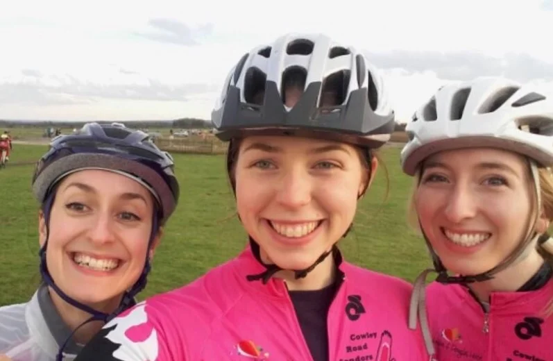 Pre-race smiles with my fellow Condor ladies: Me (left), Kat (centre), Jacqueline (right). Photo courtesy of Kat Young.