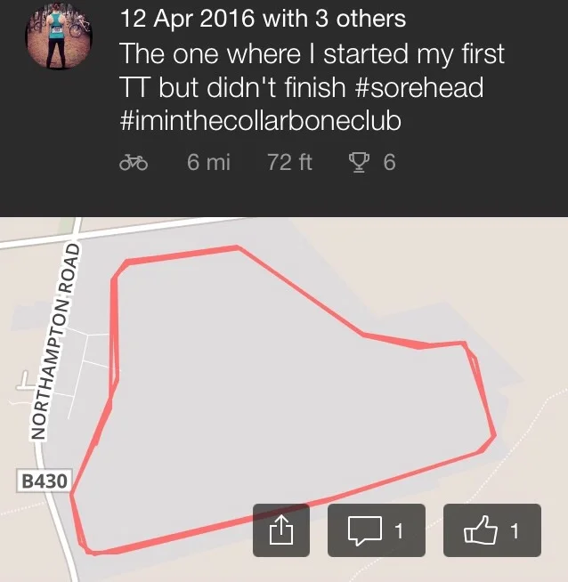 My Strava record is included here to pique the interest of my fellow cyclists only...
