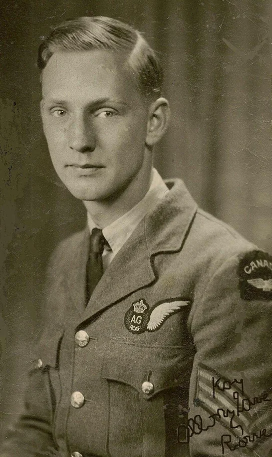   Photo taken of Ron while on leave in London just after a bomb had exploded nearby.  