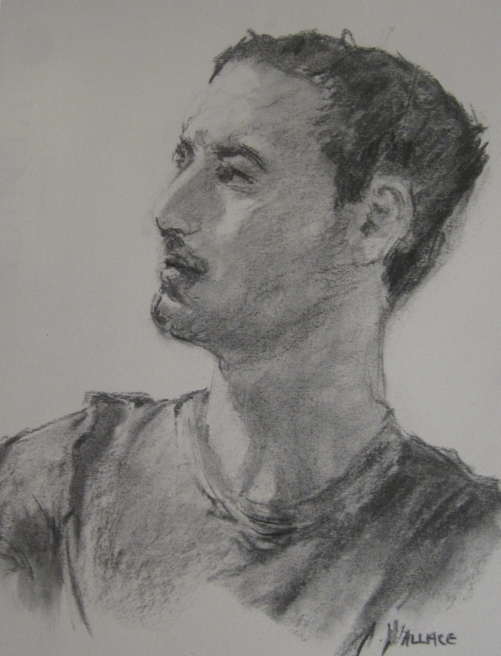 A Young Man, Charcoal, 11” x 14”