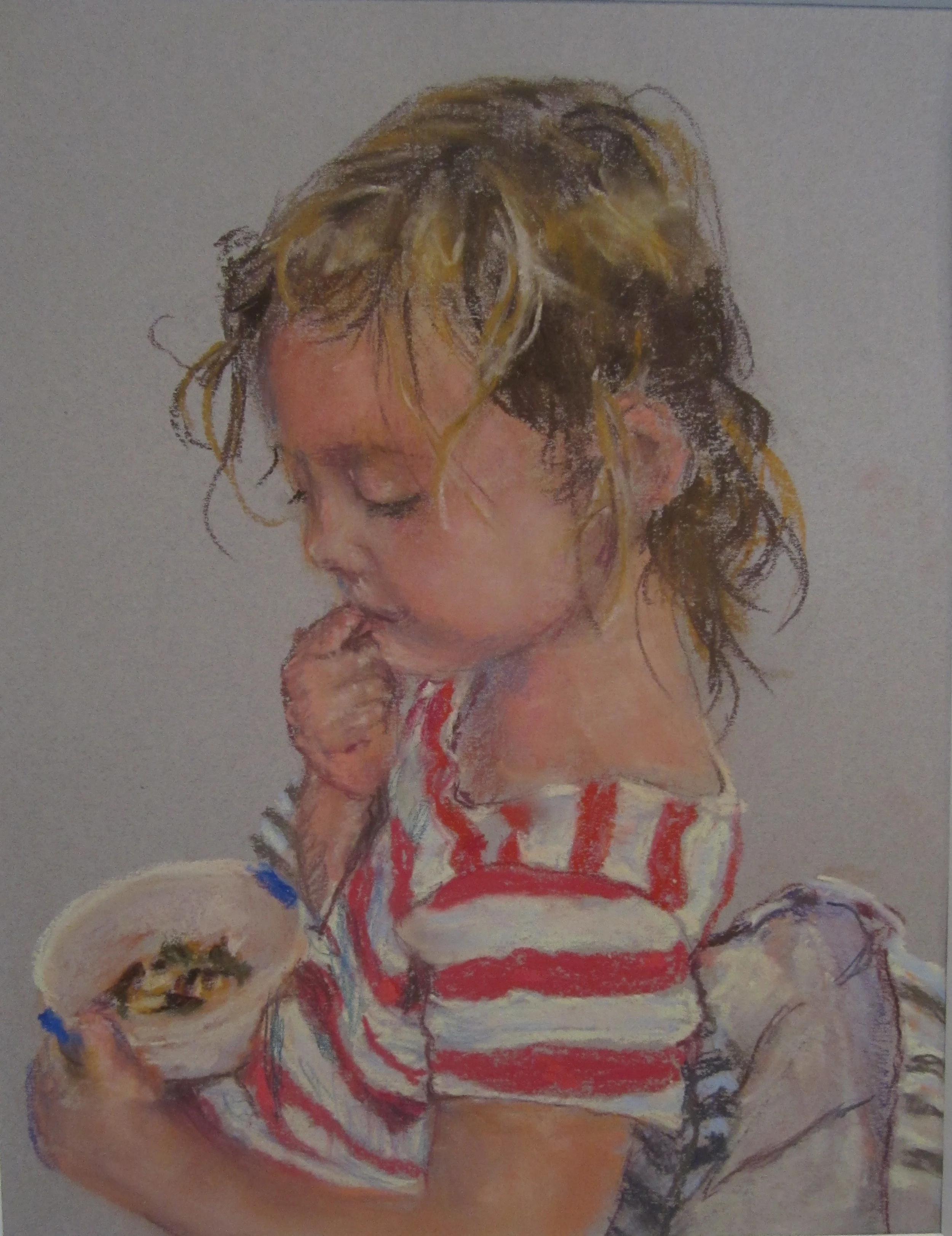 The Morning Snack, Pastel, 11” x 14”