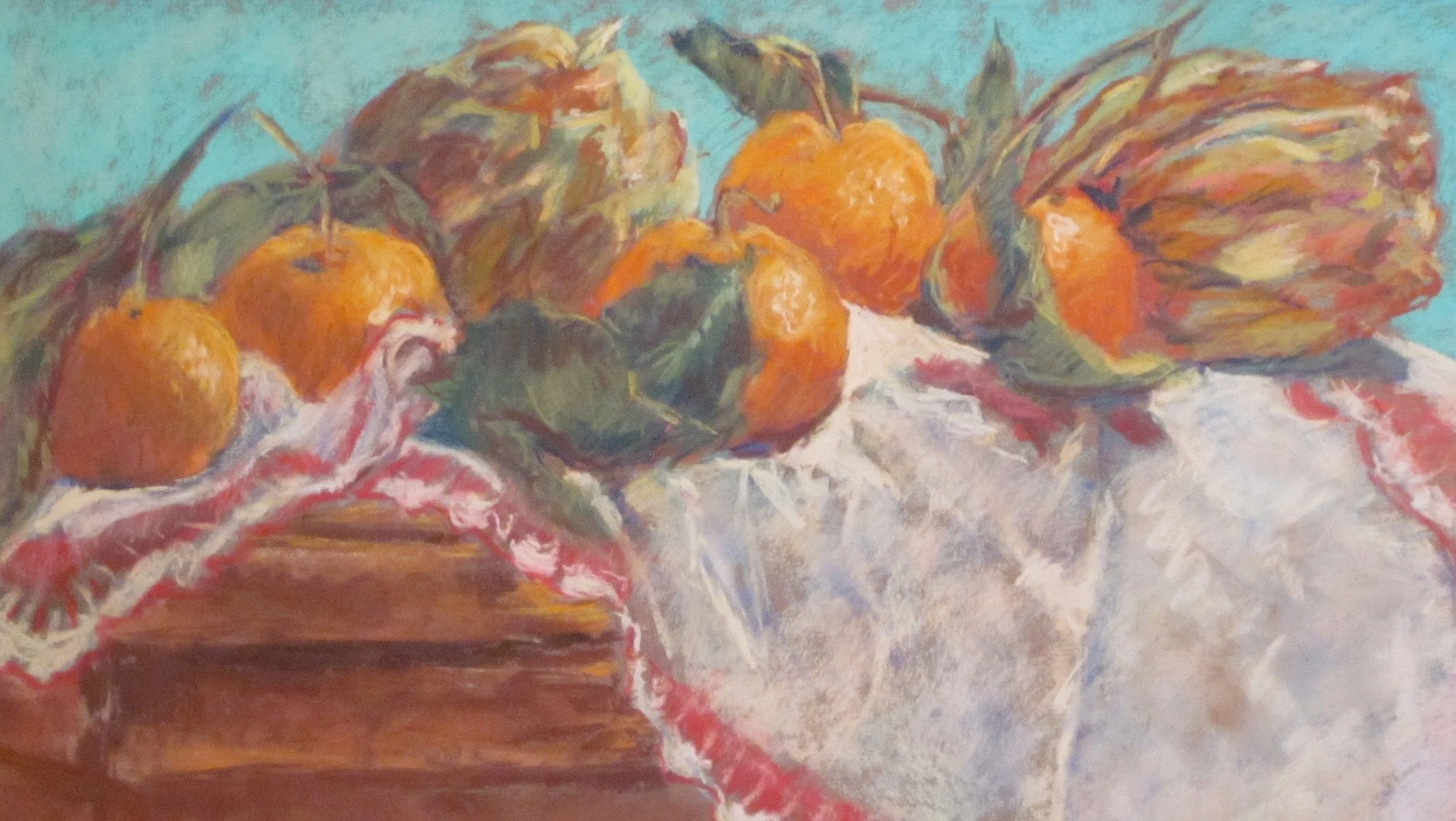 Food Scape, Pastel, 11” x 14”