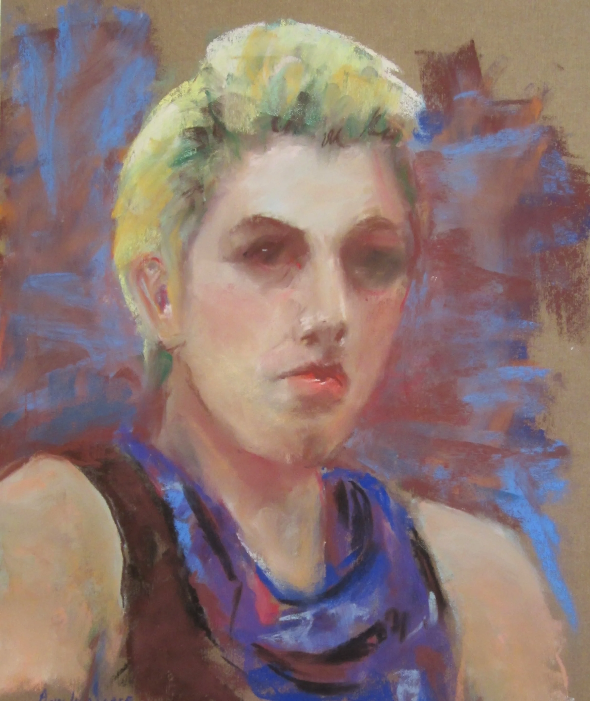 Edgy, Pastel, 11” x 14”