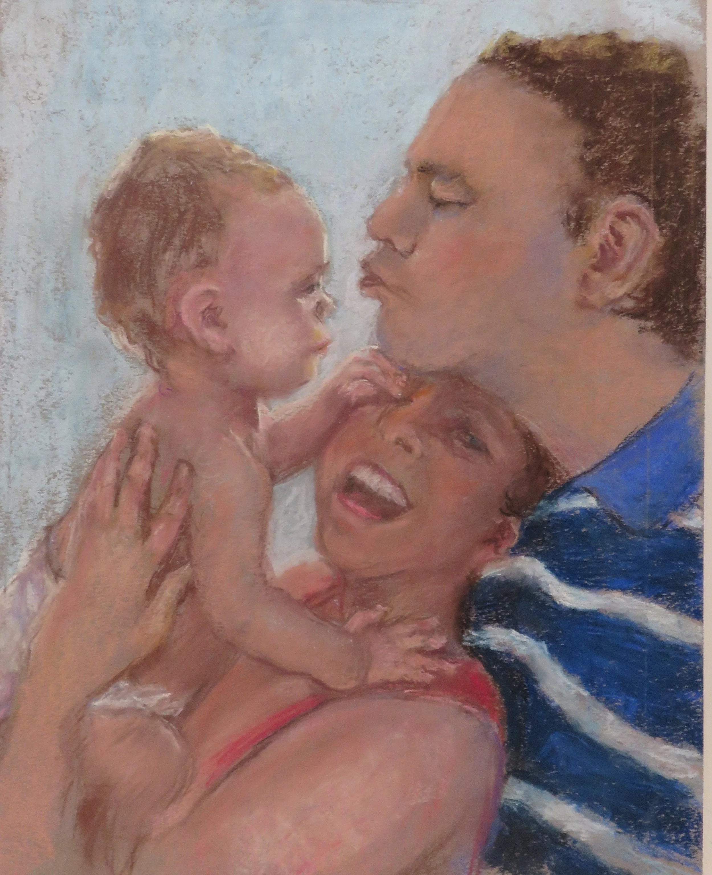 Reaching for a Kiss, Pastel, 11" x 14"