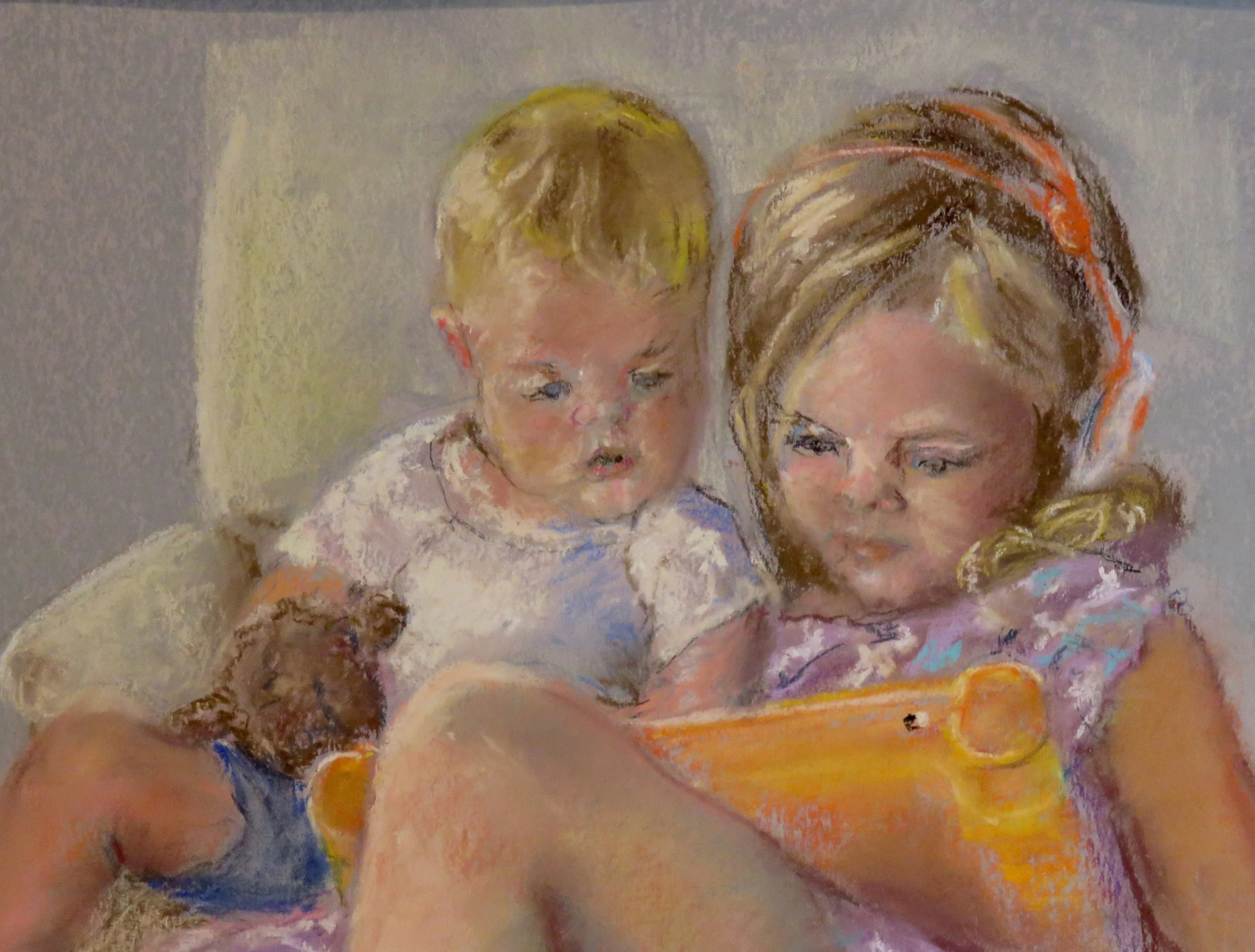 Screen Time, Pastel, 11" x 14"