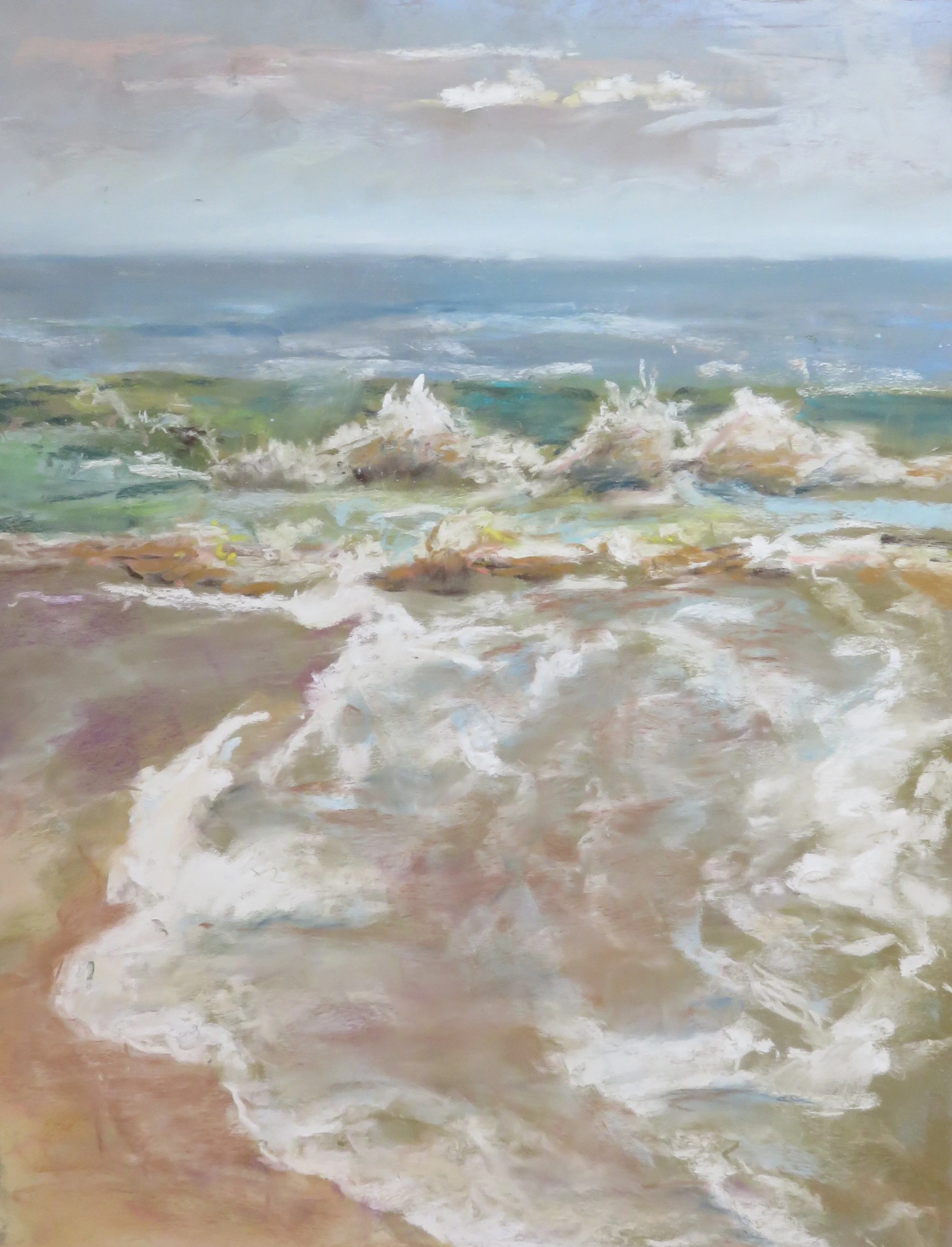 Prelude to a Tidepool, Pastel, 14" x 11"