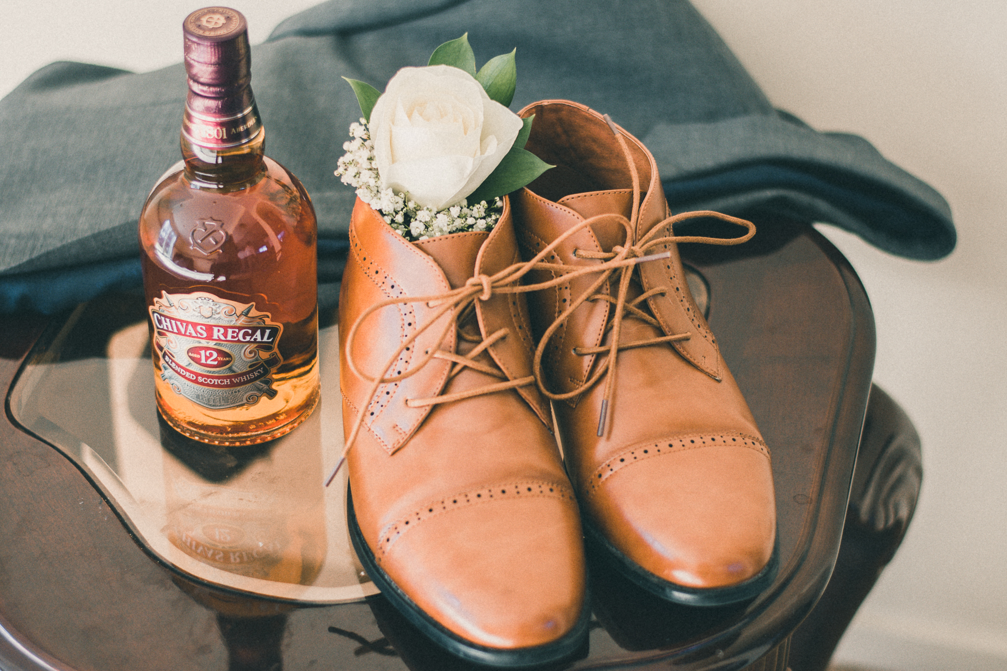 A great shoe and a gentleman's drink.