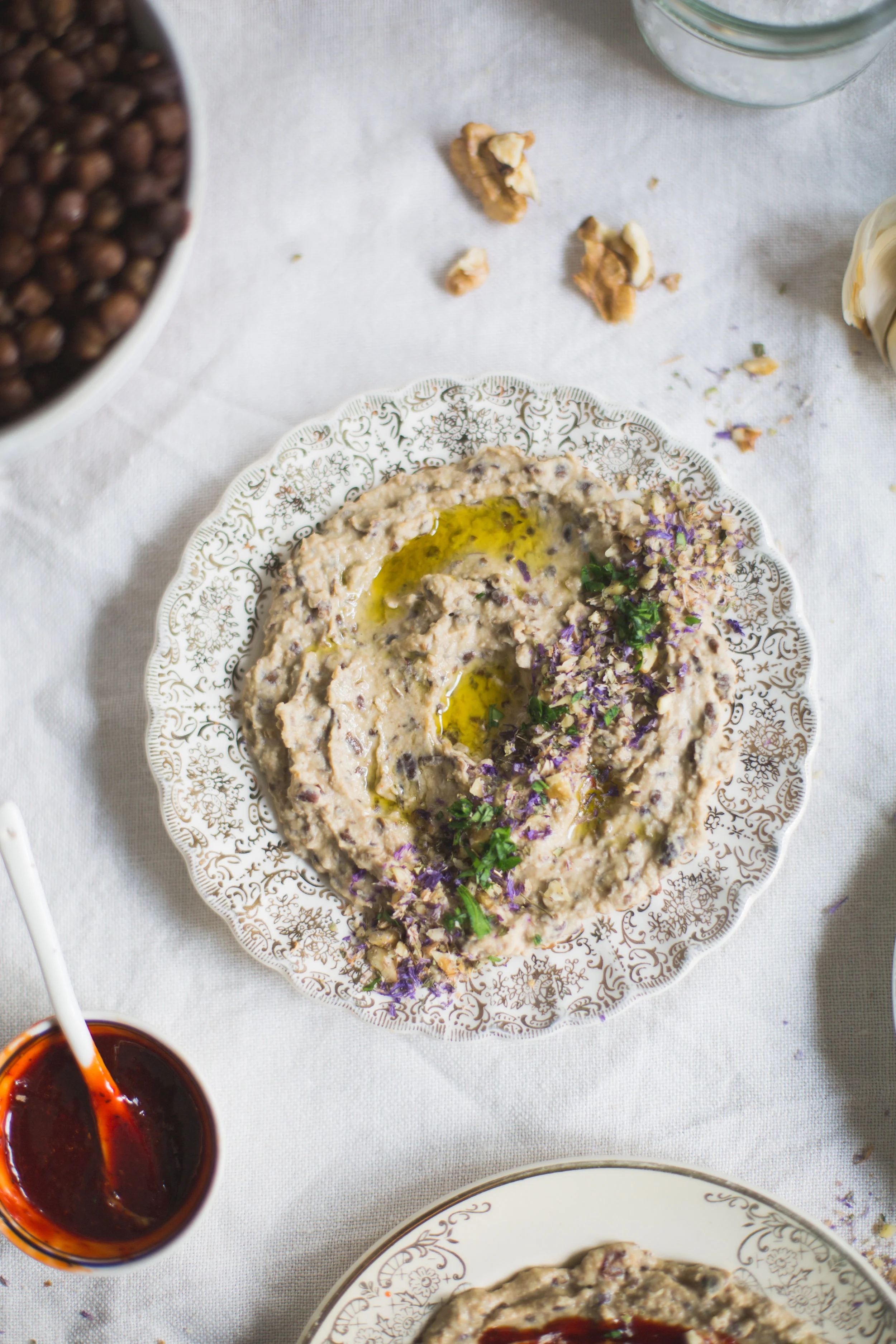 Black Chickpea, barberry & saffron Hummus حموصِ نخود سیاه، زرشک و