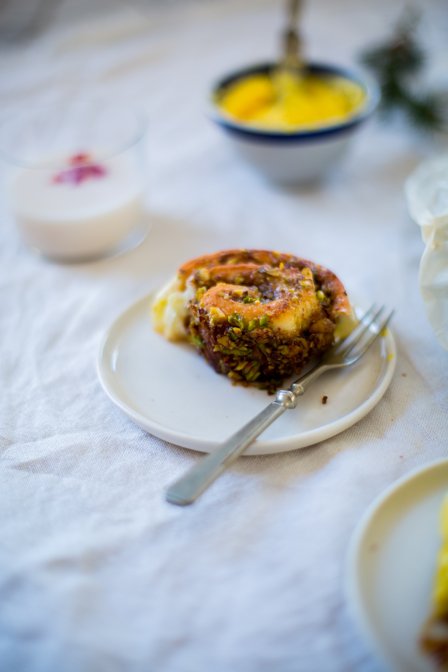 Cardamom, pistachio and coffee Swiss roll recipe - BBC Food
