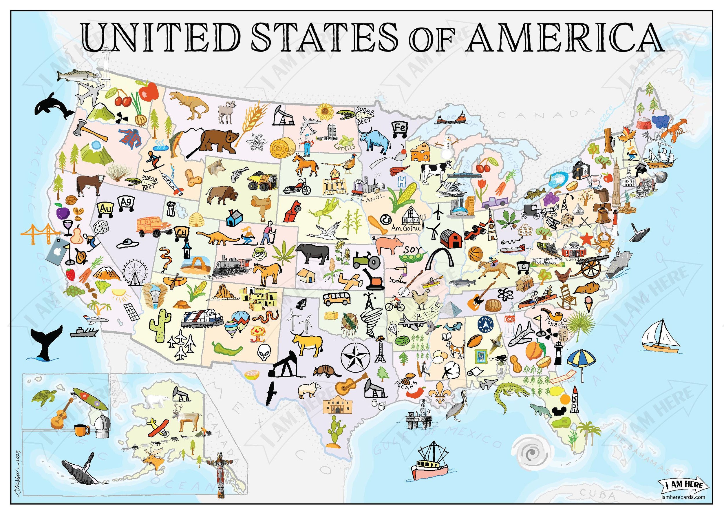 USA Picture Map