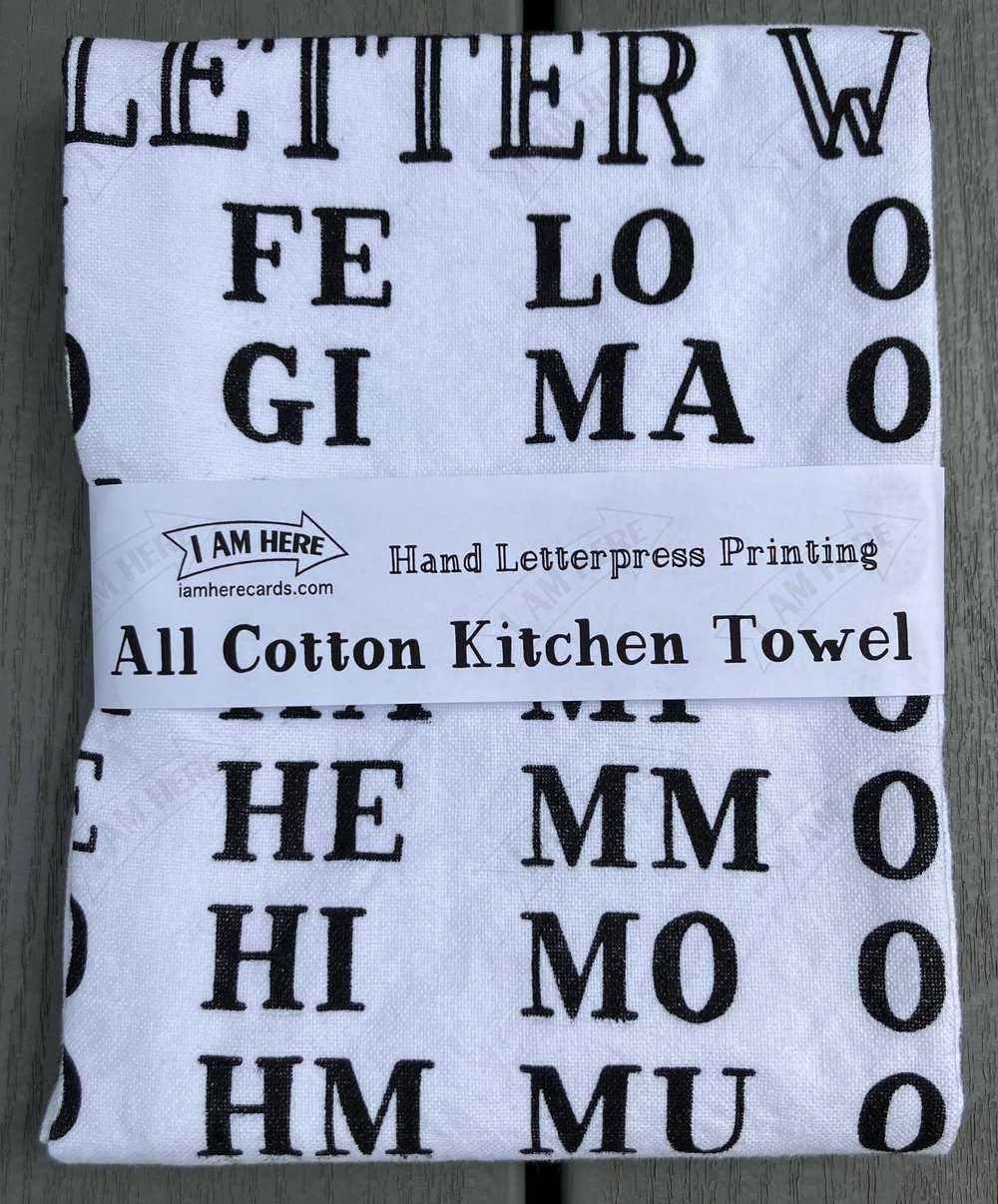 KITCHEN/TEA TOWELS — I AM HERE CARDS