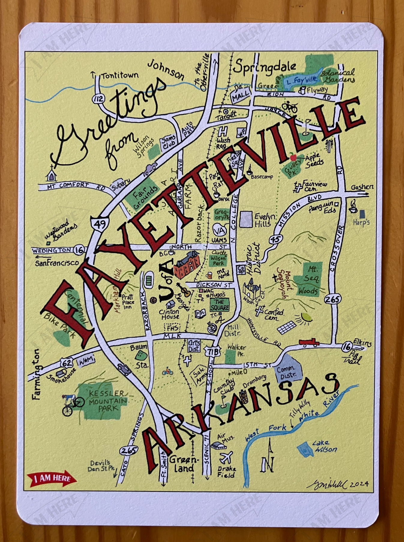 Fayetteville, Arkansas postcard