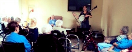 Singing with residents at Fallbrook Woods, Portland, Maine