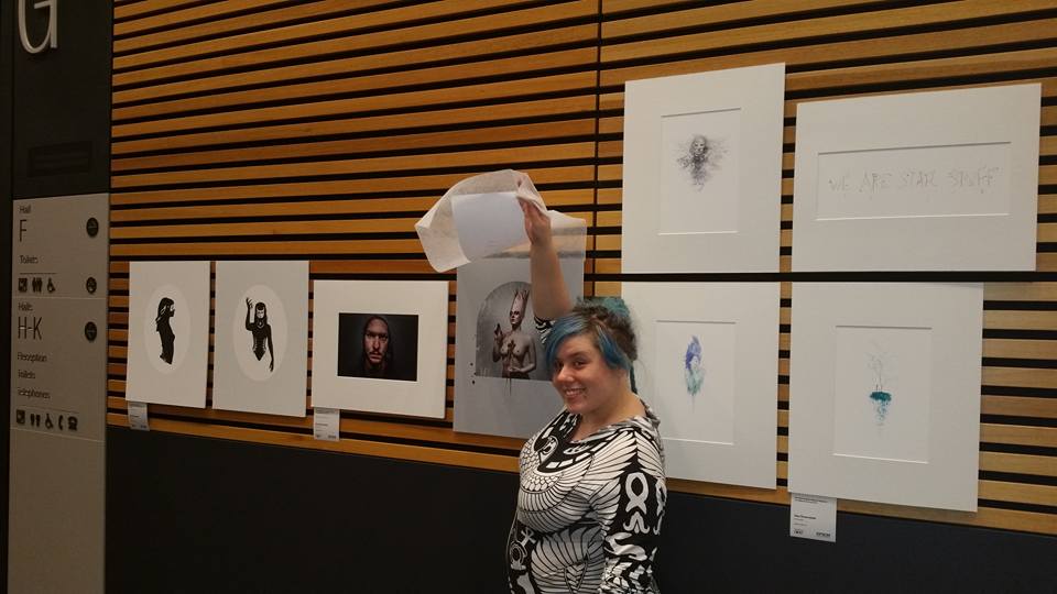 Me with my image at the Convention Centre