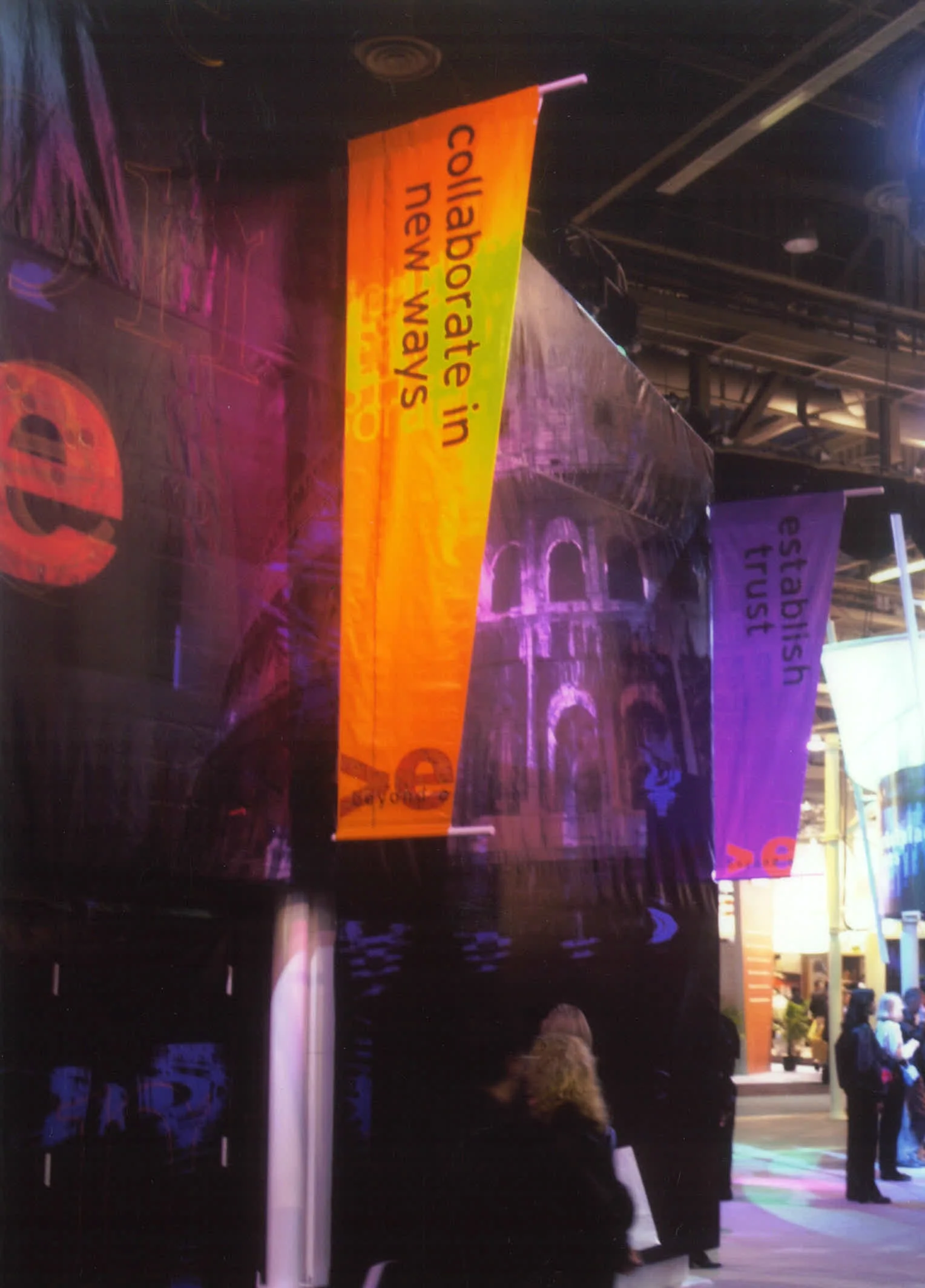 EDS decided to go big or go home at Comdex in 2000 and I designed all of the collateral for their presence in Las Vegas, which included exterior banners and billboards, tents, flyers and and every printed surface within a 10,000 square foot booth, which was over 200 individual pieces.