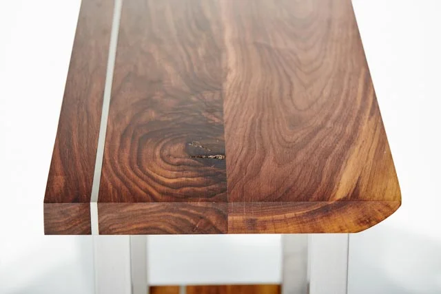 Walnut End Table with Metal Legs - Closeup Left View.jpg