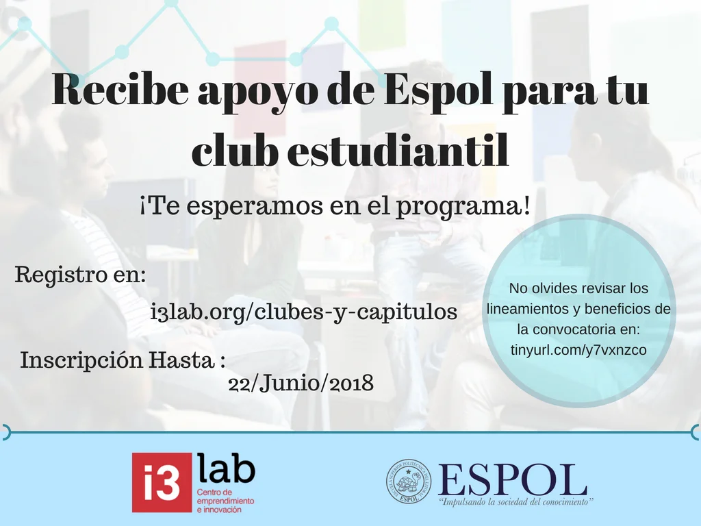 Convocatoria para clubes y organizaciones de Espol