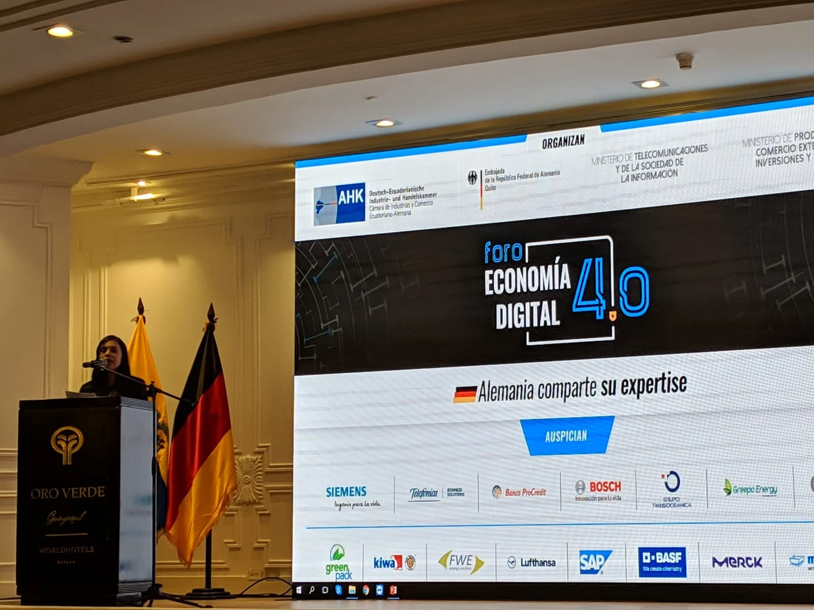 Foro de Economía Digital 4.0 organizado por la Cámara de Industrias y Comercio Ecuatoriano Alemana.