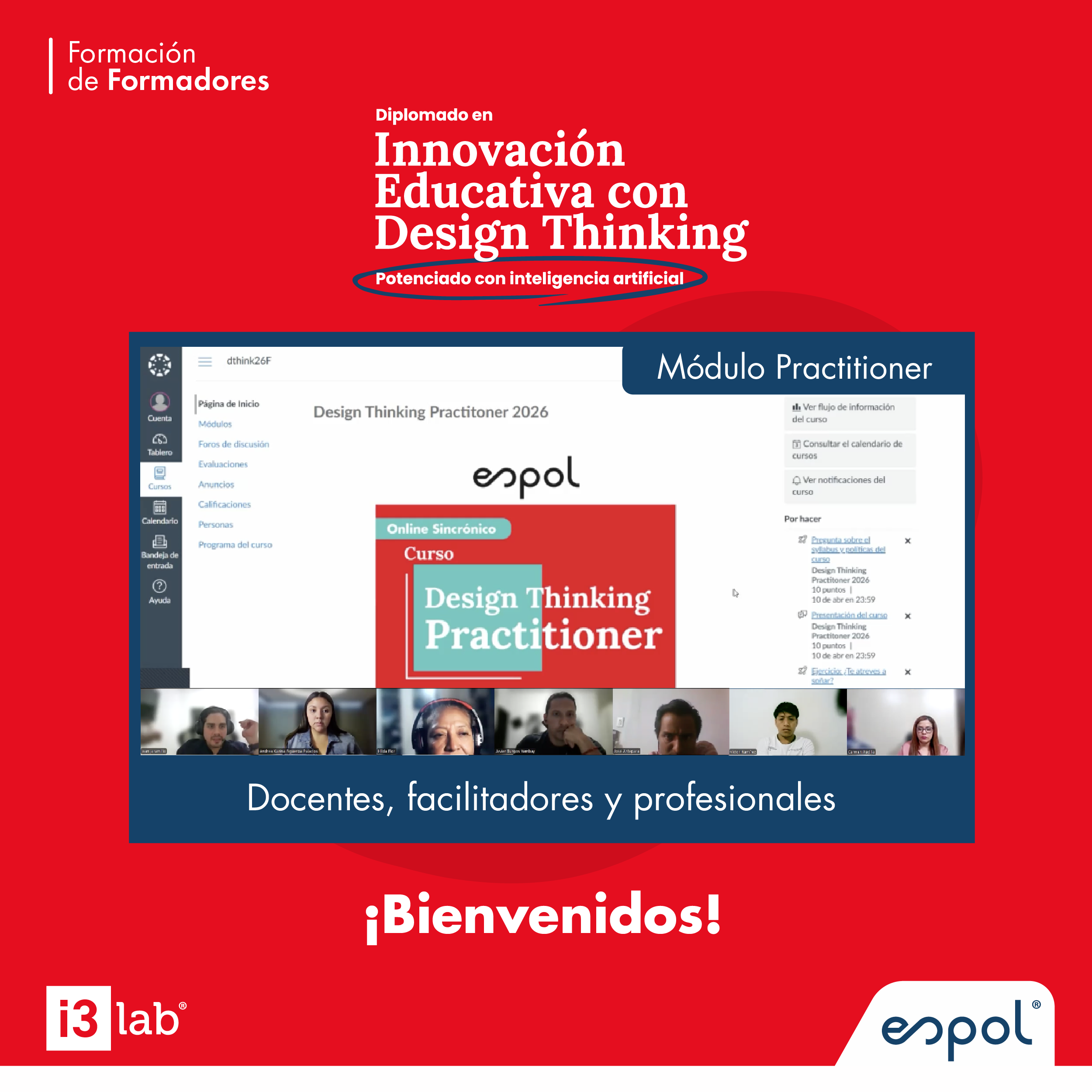 Inicia el módulo Practitioner del Diplomado en Innovación Educativa con Design Thinking de i3lab