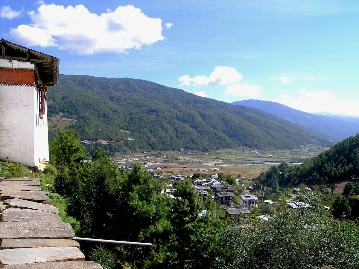 View of Jakar (Bumthang Valley, Central Bhutan)