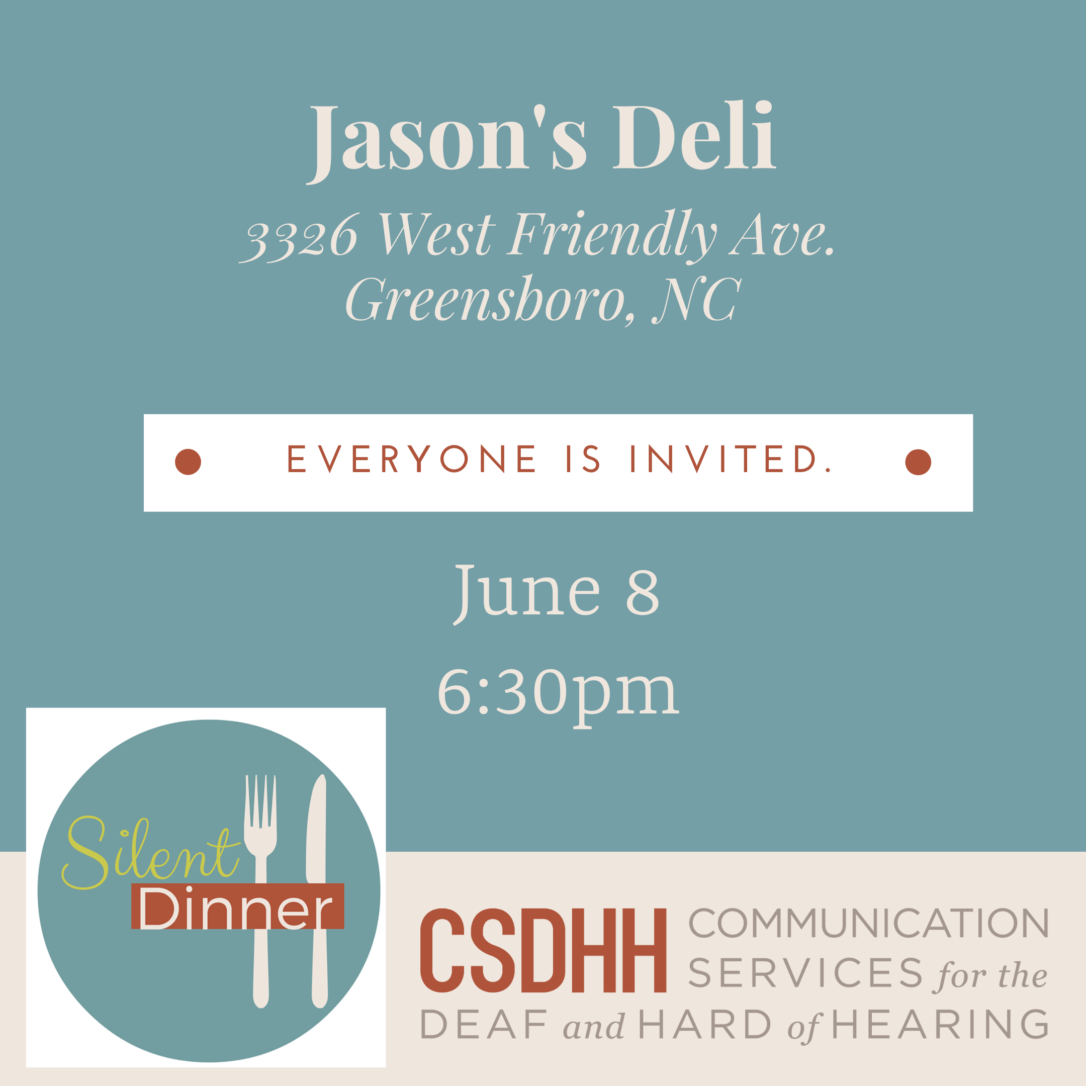Silent Dinner - Jason's Deli