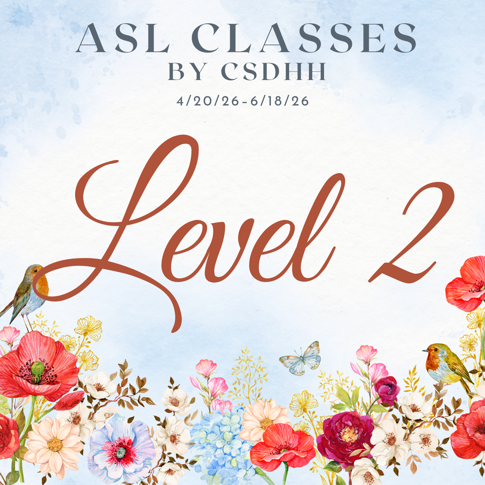 SP26 ASL Class Registration - Level 2