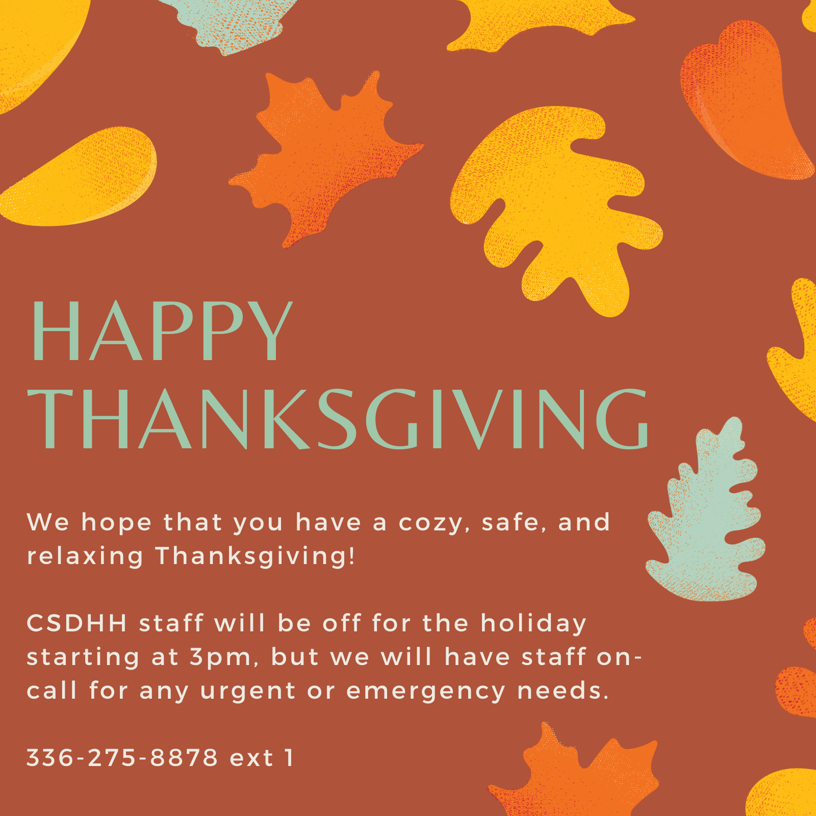Thanksgiving Day- Office Closed