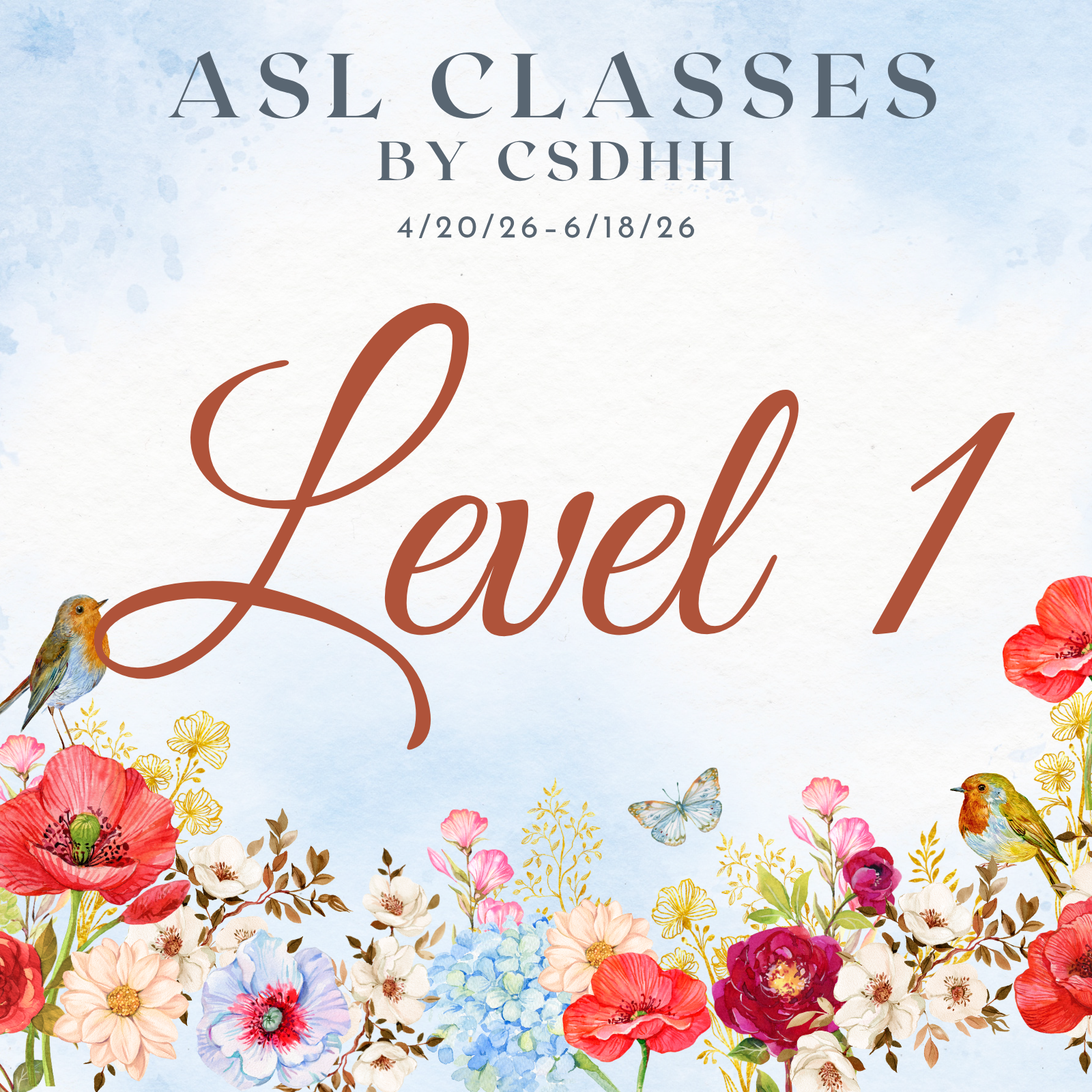 SP26 ASL Class Registration - Level 1
