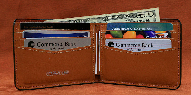 CF - Six Slot Horizontal Bifold Wallet. (Copy)
