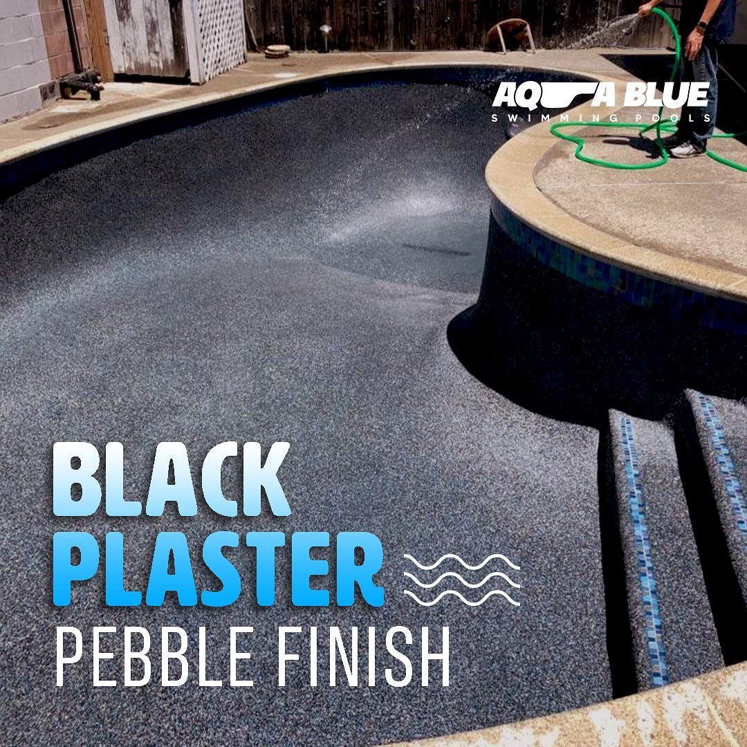 Black Plaster, Pebble Finish
Has deep brown pebbles with a speckling of white rocks produce a deep dark blue water color ✨

📲CALL OUR OFFICE AT 408-295-7657

We can also be reached @ 408-202-2131 for New Pool Projects &amp; Remodels.

📩 PLEASE EMAI