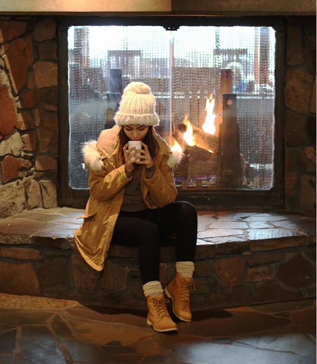 Fireplace at Skamania Lodge, Copyright Nicole Burron