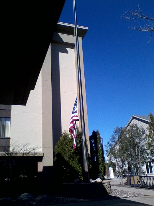 American flag in need of help.