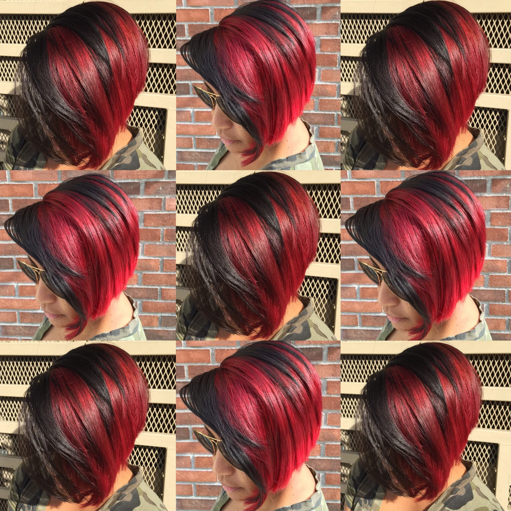 NYE Cut & Color! A great option for tonight when you have short hair... Get body, bold, and bright with your hair. Have longevity with your cut and color for 2016.... #haircut : A Short Graduated Bob is a long lasting stylish haircut that maintains body and can be grown out to a Long Graduated Bob. #shorthair #shorthairdontcare #stylish #haircut #haircolor : My favorite high lift reds hair color that are bold and bright, using Raspberry Red without bleaching is from @schwarzkopfusa L-89 #raspberry #red #hair #haircolorist #colorist #schwarzkopf #sherryyoungestyle