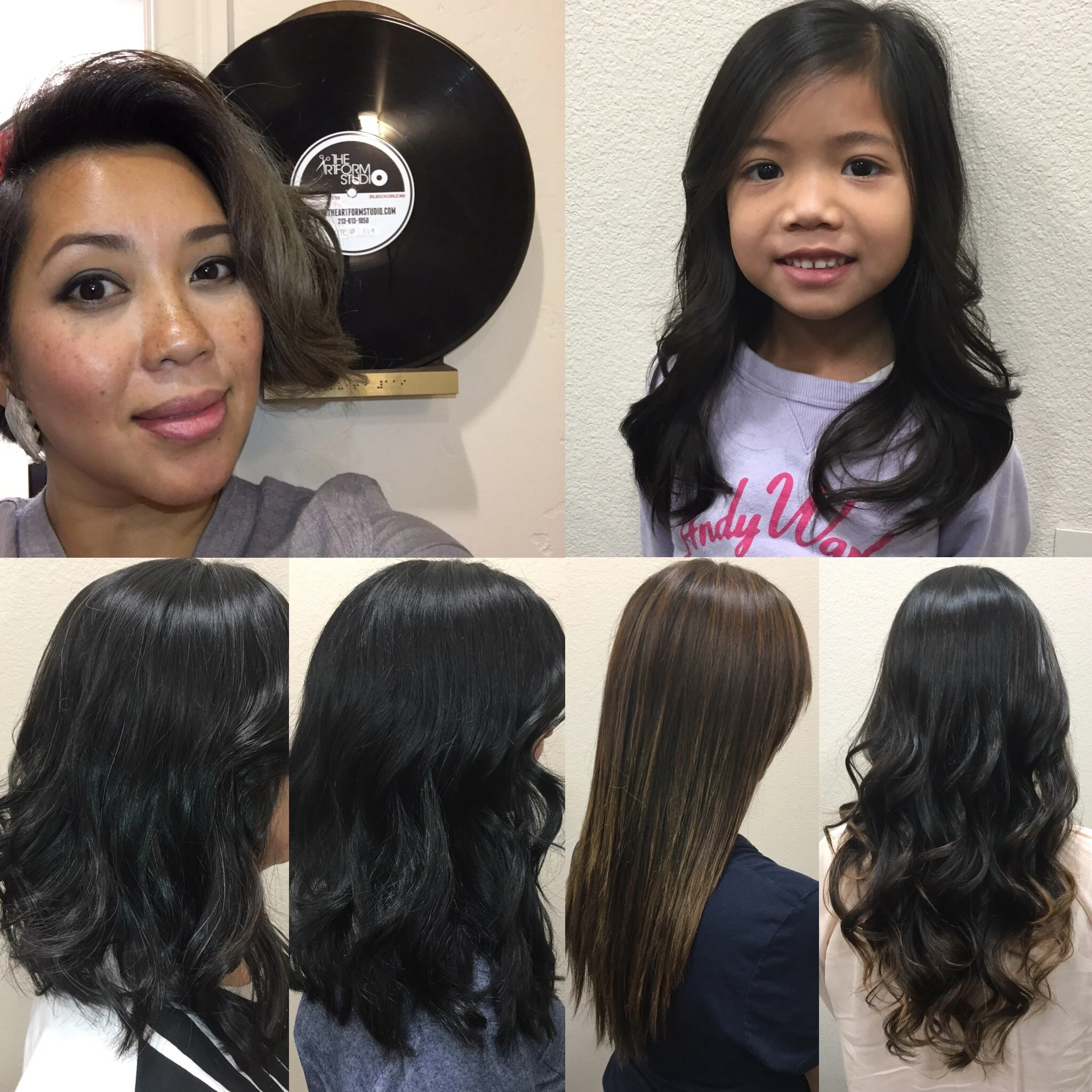 Great day full of clients and an empty building. Happy I was working with no one around but me in the whole building today. #hair #haircuts #haircolor #kidscuts #schwarzkopf #longbob #longlayers #theartformstudio 
