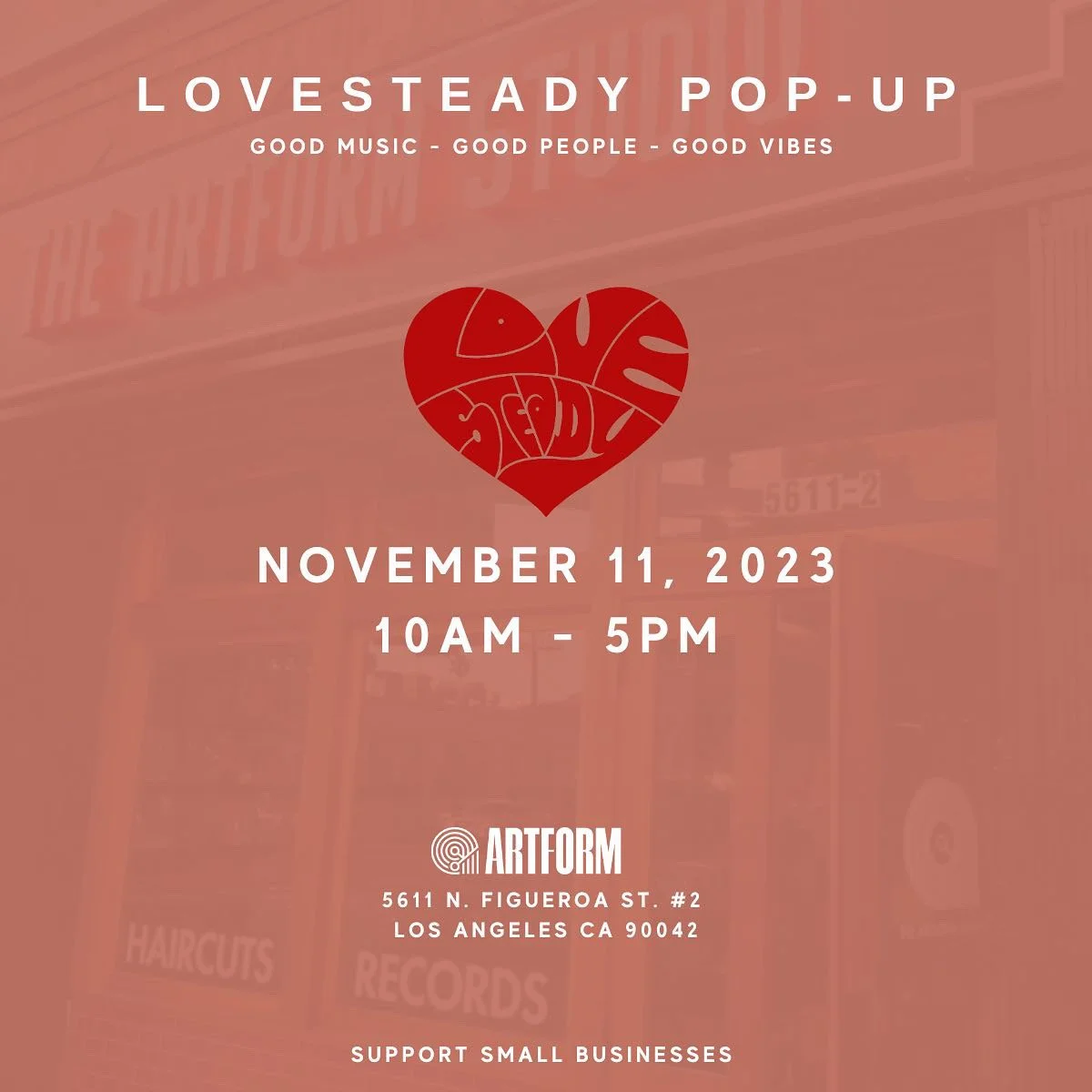 Lovesteady Pop-Up at The Artform Studio