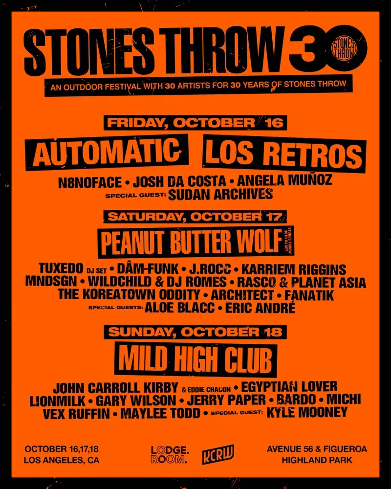 STONES THROW 30 MUSIC FESTIVAL