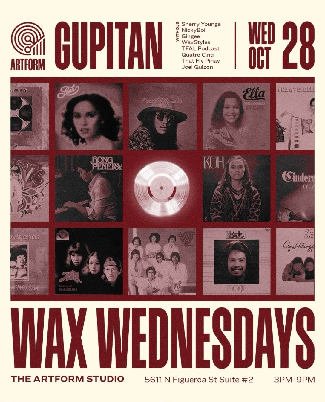 Wax Wednesdays: Gupitan in celebration of Filipino American History Month. Playing Pusoy Dos and Records from 3p-9p with @sherryyounge @djnickyboi 
@gingeeworld @waxstyles @tfalpodcast @quatre45cinq @thatflypinay @joelquiz 

Filipino Food Catered by 
