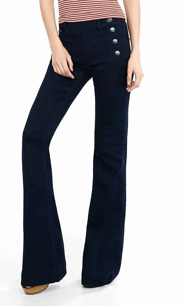Mid Rise Sailor Bell Flare Pant available at Express- $88 (buy one get second pair for $29.90)