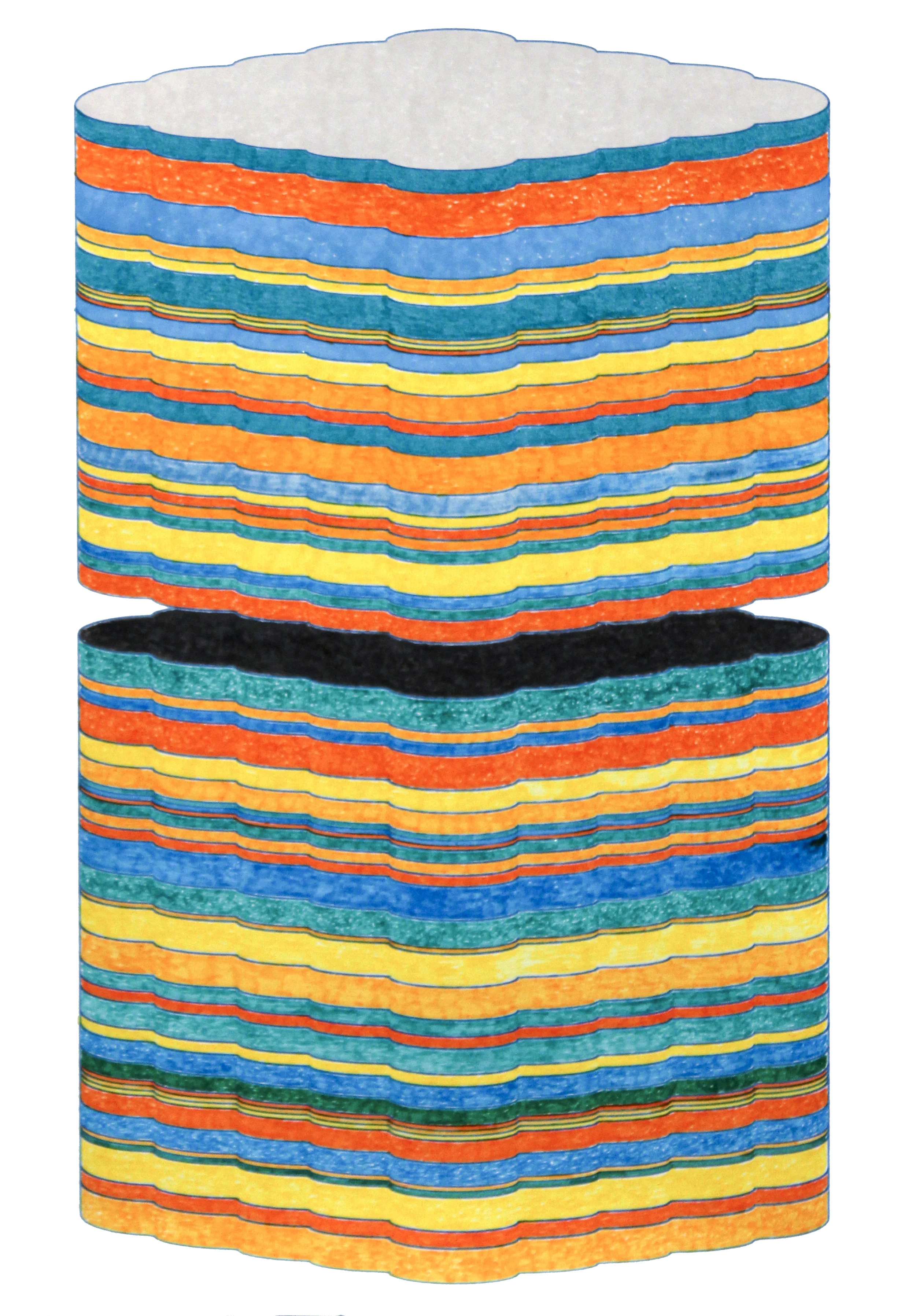 Stack (2 ) Colored pencil, gel pen on paper 16” x 10.5” 2012