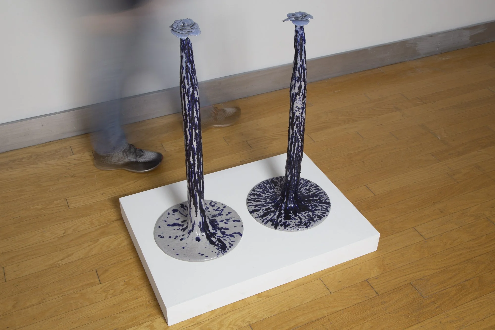  Flower Puddle (1) (2) Stoneware, Glaze, Underglaze 31.5” x 13” x 13” (each) 2019  